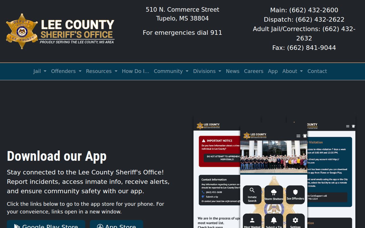 Lee County Sheriff app for release status