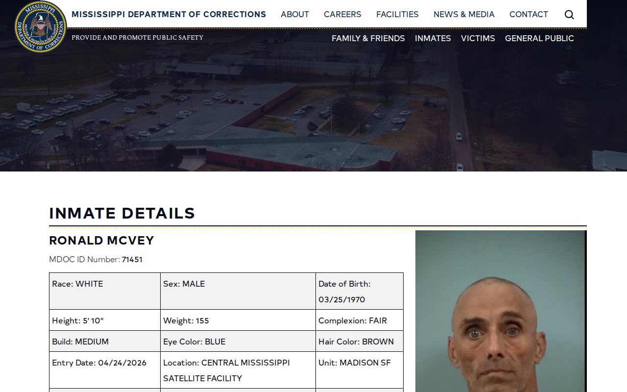 Lee County projected release date fields in MDOC detail
